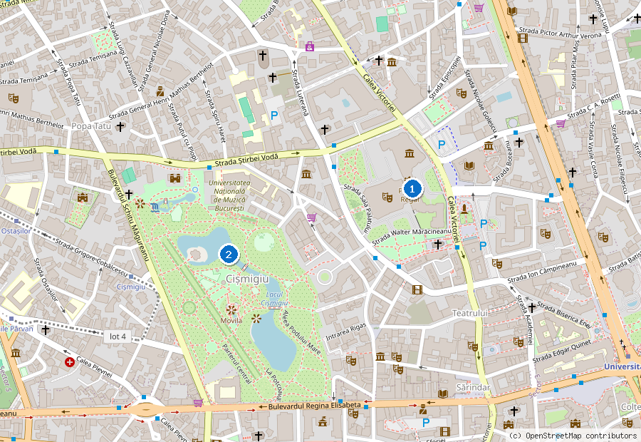 Mappa dei dintorni di Bucarest